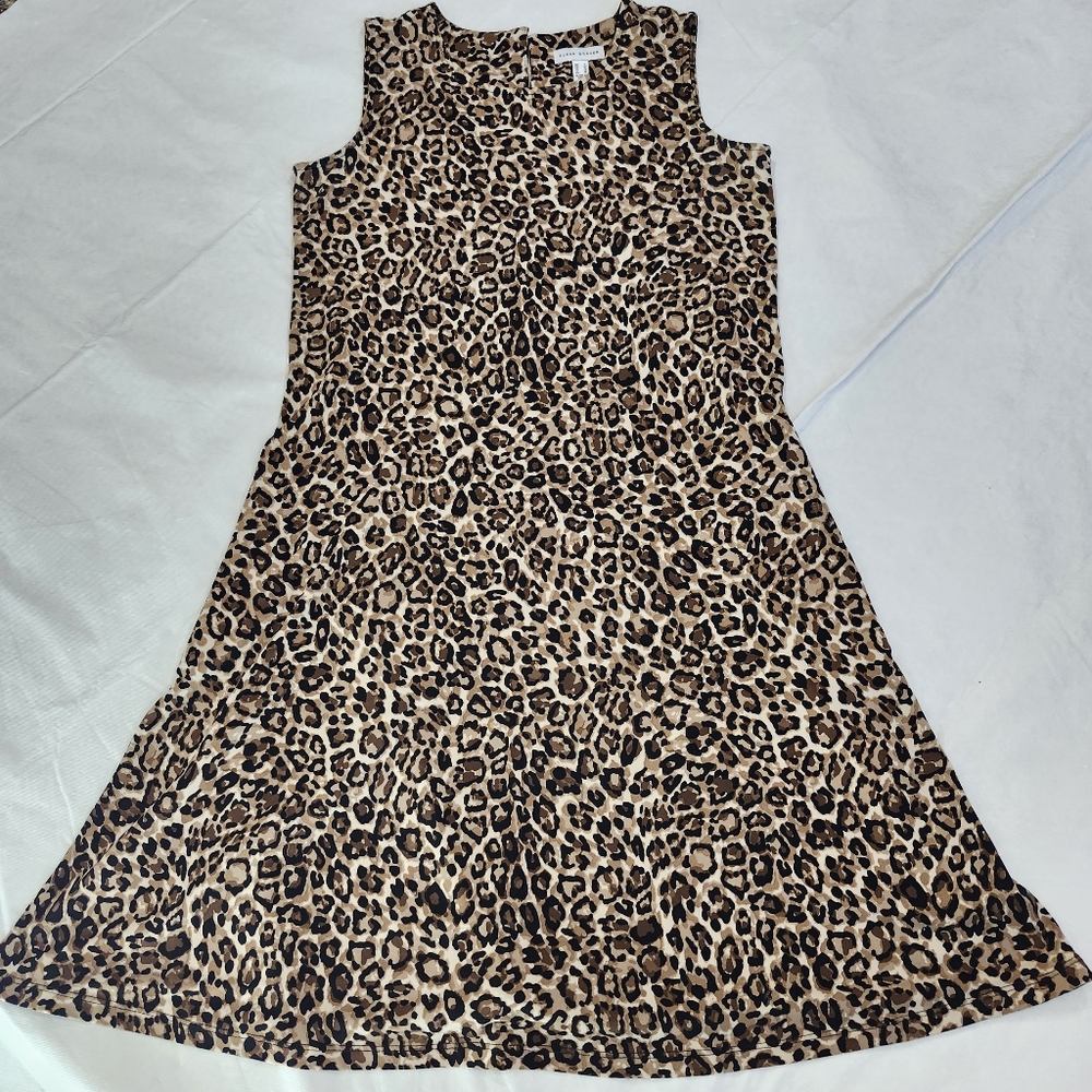 Susan Graver Size Small Leopard Print Sleeveless Dress - Picture 3 of 7